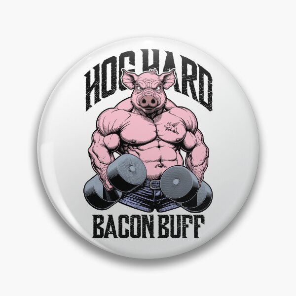 Item preview, Funny Gym Pig Hog Hard Bacon Buff Muscle Bodybuilder Fitness designed and sold by GrandeDuc.