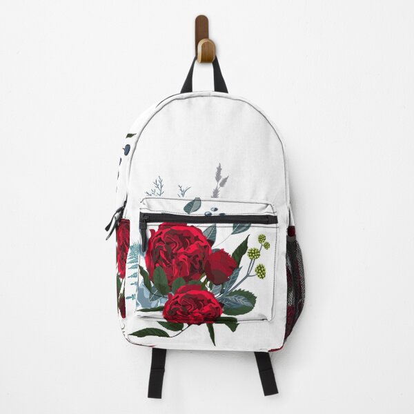 Item preview, Red roses flowers, succulent, fern, eucalyptus and herbs. designed and sold by MatyKotiv.