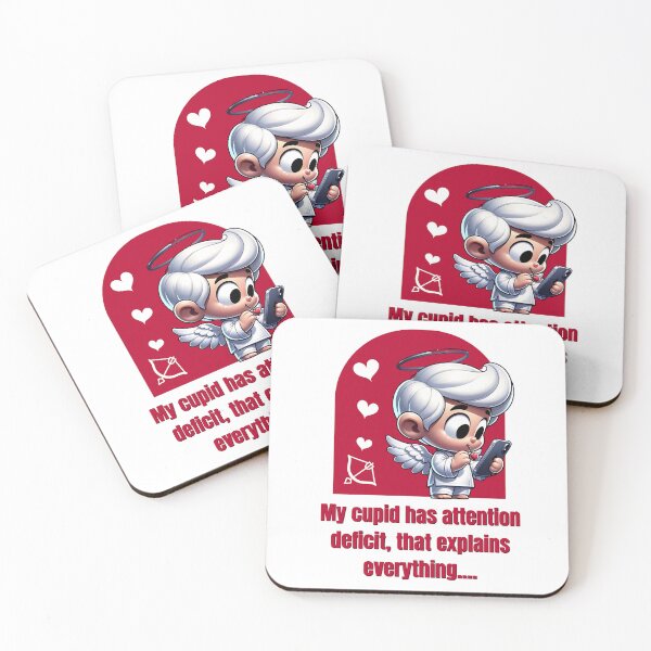 Item preview, My Cupid Has Attention Deficit - Funny Valentine's Day designed and sold by artivibestudio.