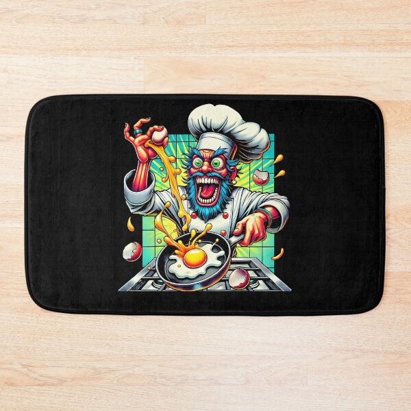 Item preview, Crazy Cartoon Chef Cooking Illustration - Funny Kitchen Chaos Art designed and sold by DrawHandArt.