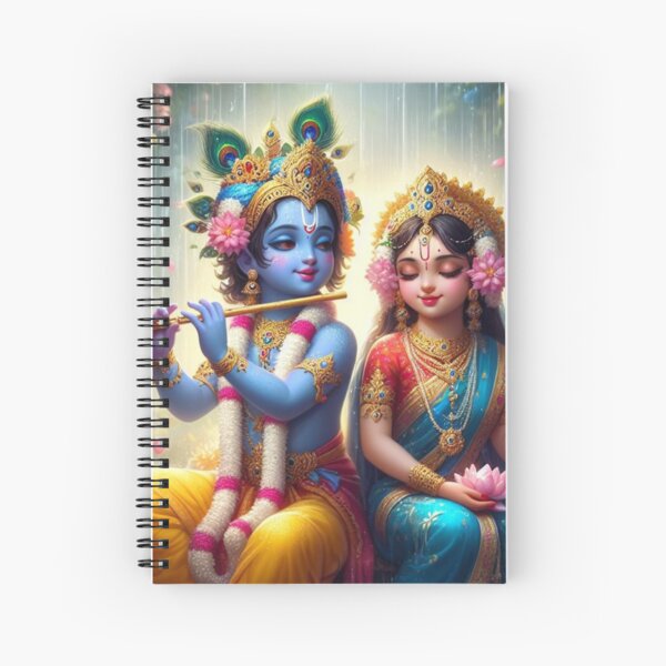 Item preview, Radha Krishna Sitting in Rain in Vrindavan Forest designed and sold by VrindaArts.