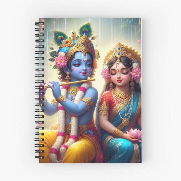 Item preview, Radha Krishna Sitting in Rain in Vrindavan Forest designed and sold by VrindaArts.