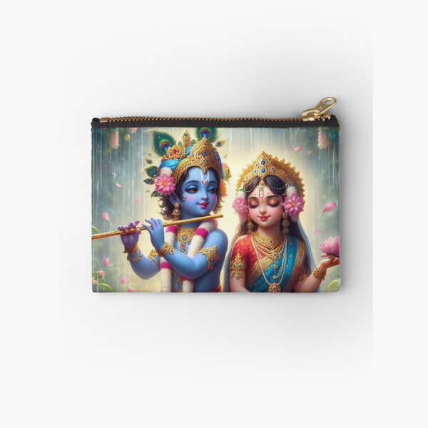 Item preview, Radha Krishna Sitting in Rain in Vrindavan Forest designed and sold by VrindaArts.