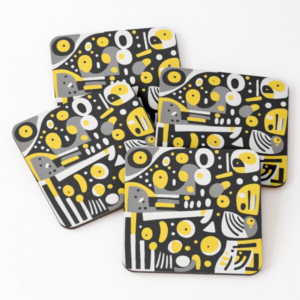 Item preview, Abstract art in yellow, white and grey designed and sold by Harry Wibier.