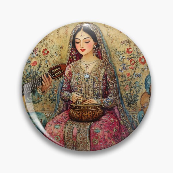 Item preview, Traditional musicians with intricate floral backdrop art designed and sold by Artessie.