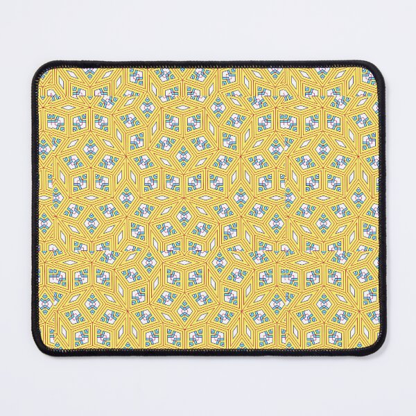 Item preview, Colorful Retro Geometric Seamless Pattern in Bold Yellow and Blue. designed and sold by Merbuda.