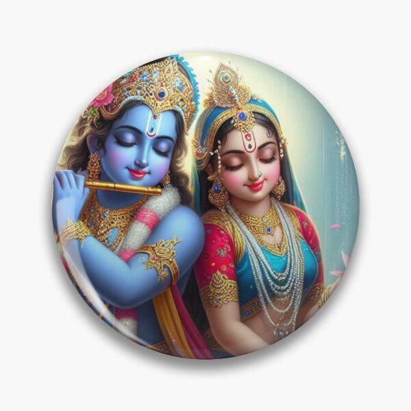 Artikelvorschau, Radha Krishna sitzt im Regen im Wald von Vrindavan entworfen und verkauft von VrindaArts.