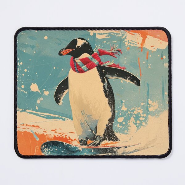 Item preview, funny penguin snowboarding designed and sold by Mauswohn.