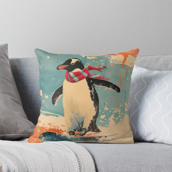 Item preview, funny penguin snowboarding designed and sold by Mauswohn.