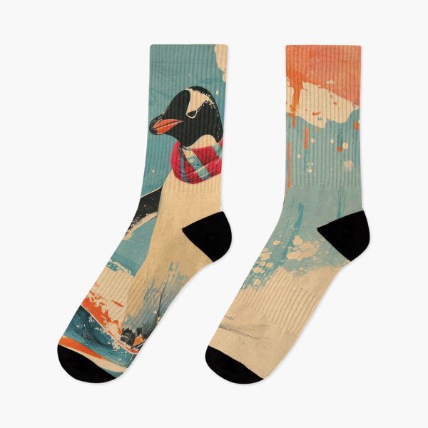 Item preview, funny penguin snowboarding designed and sold by Mauswohn.
