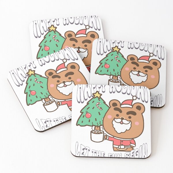 Item preview, Santa bear is Happy holidays designed and sold by JiraVibes.