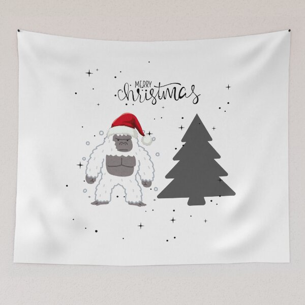 Item preview, Yetti in Santa hat for Christmas designed and sold by esao.