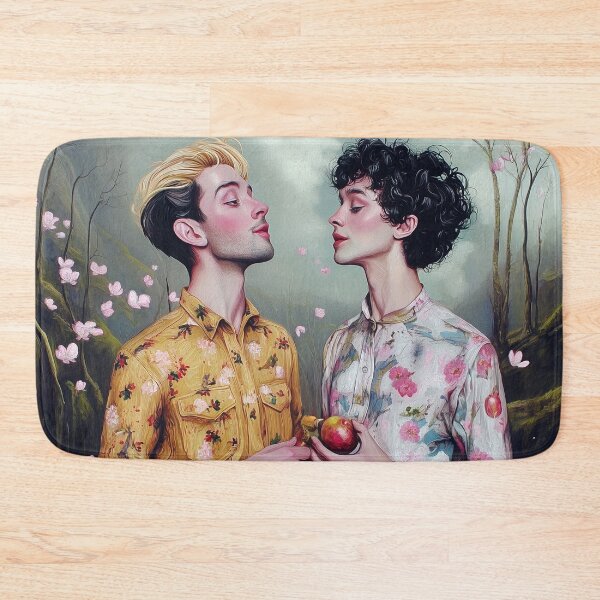 Item preview, Adam & Steve, not Adam & Eve. Apple trouble in Eden. designed and sold by Shoot-The-Moon.
