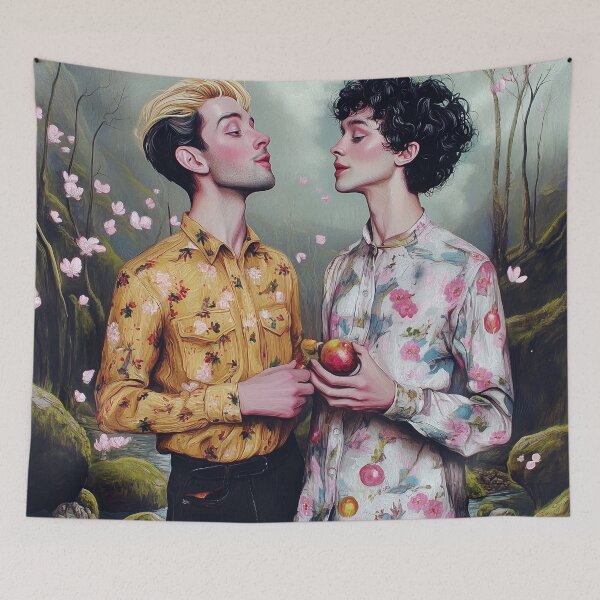 Item preview, Adam & Steve, not Adam & Eve. Apple trouble in Eden. designed and sold by Shoot-The-Moon.