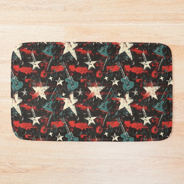 Item preview, Rock and Roll Punk Grunge Distressed Stars and Electric Guitars designed and sold by AgathaZolastore.