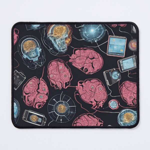 Item preview, Brains connected to Technology Pattern.  designed and sold by Chelevisuals.