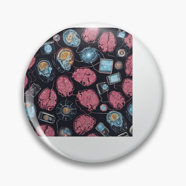 Item preview, Brains connected to Technology Pattern.  designed and sold by Chelevisuals.