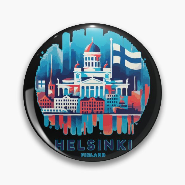 Item preview, Helsinki Finland Travel Retro Vintage designed and sold by TomFrontierArt.
