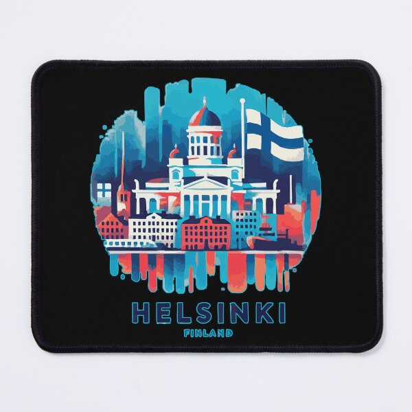 Item preview, Helsinki Finland Travel Retro Vintage designed and sold by TomFrontierArt.