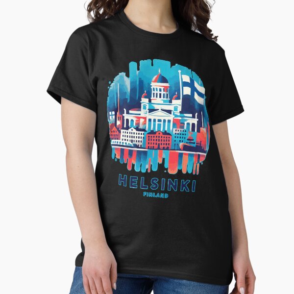 Item preview, Helsinki Finland Travel Retro Vintage designed and sold by TomFrontierArt.