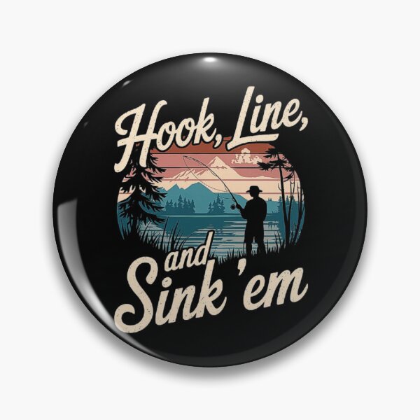 Item preview, Hook Line and Sink ’Em - Retro Fishing and Nature ArtworK designed and sold by love3617.