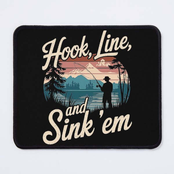 Item preview, Hook Line and Sink ’Em - Retro Fishing and Nature ArtworK designed and sold by love3617.