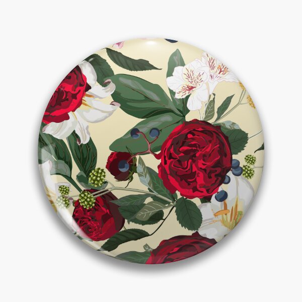 Artikelvorschau, Handgezeichnete Wildflora-Rosen und weiße Lilien. entworfen und verkauft von MatyKotiv.