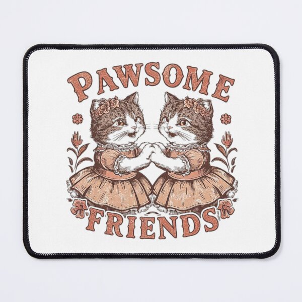 Item preview, Pawsome Friends Vintage Cats Illustration - Cute Feline Art Design designed and sold by love3617.
