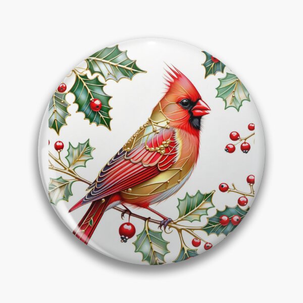 Item preview, Winter Cardinal with Holly designed and sold by MarjorieB.