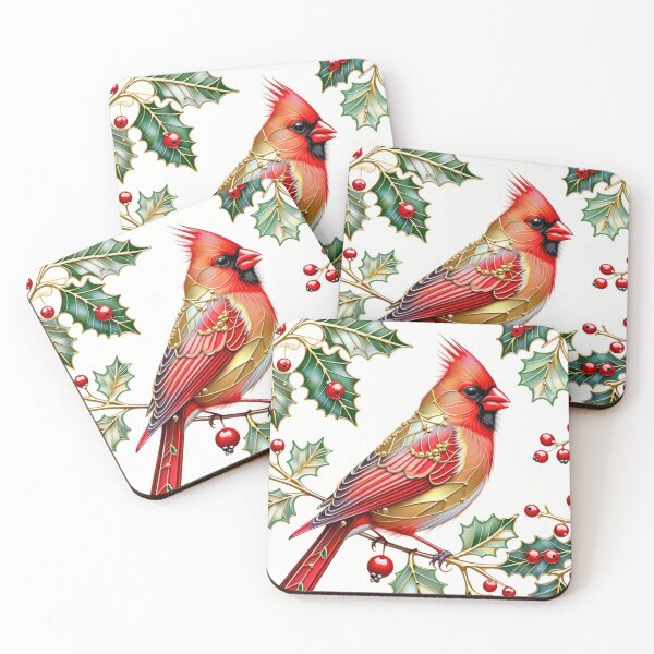 Item preview, Winter Cardinal with Holly designed and sold by MarjorieB.