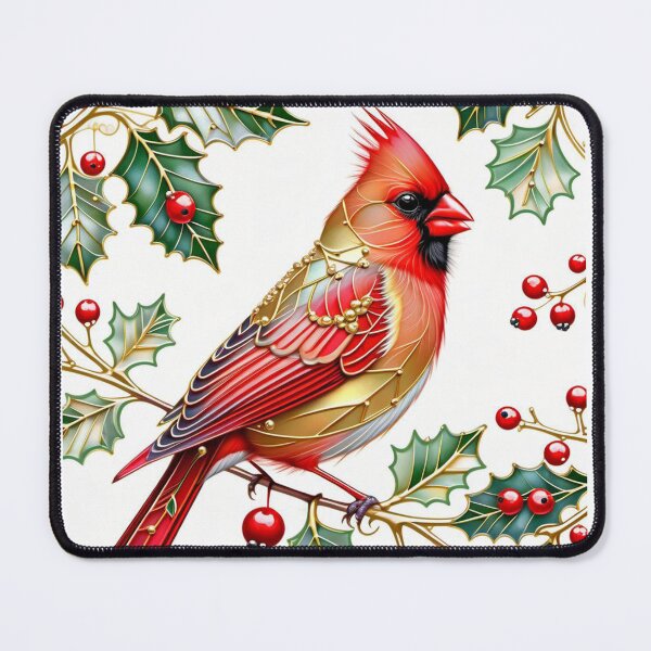 Item preview, Winter Cardinal with Holly designed and sold by MarjorieB.