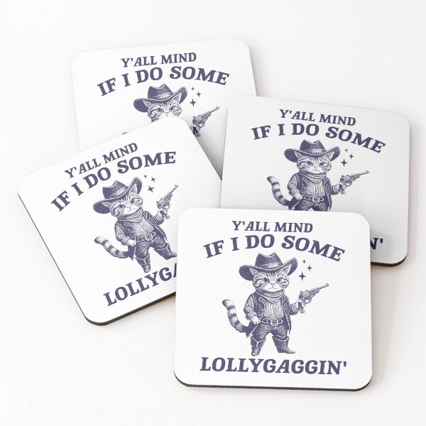 Item preview, Y'all Mind If I Do Some Lollygagging Vintage Style Shirt, Retro Cartoon T Shirt, Weird T Shirt, Meme T Shirt, Cowboy Cat designed and sold by Rosqzz.