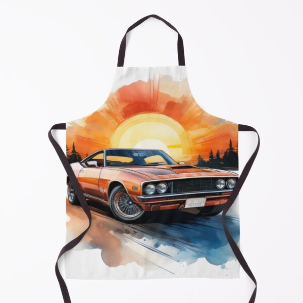 Item preview, Classic Muscle Car with Sunset – Retro Automotive Art designed and sold by RaiyaTees.