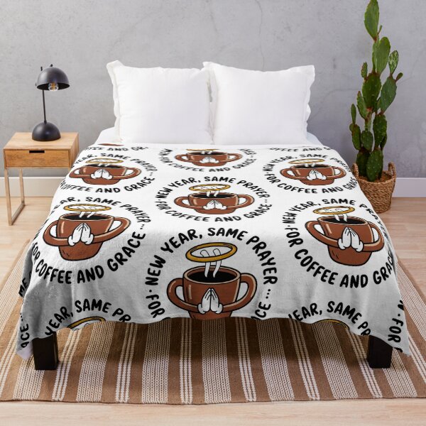Item preview, New Year, Same Prayer | Funny Christian Coffee Design | Faith-Based Whimsical Art for Coffee Lovers designed and sold by HahaHandlesHub.