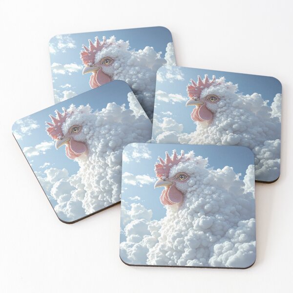 Item preview, Chicken Dreamlike Animals Crafted from Clouds Surreal Sculptures designed and sold by ART ATTACK ZONE.