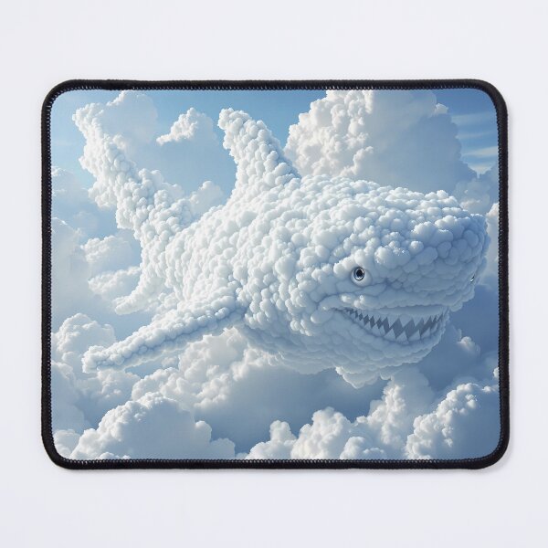 Item preview, Shark Dreamlike Animals Crafted from Clouds Surreal Sculptures designed and sold by ART ATTACK ZONE.