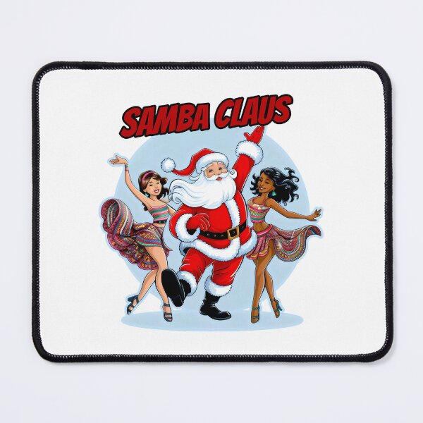 Item preview, Samba Claus Dancing Santa In Red Suit With Blue Glow And Colorful Samba Dancers designed and sold by SplashTastic.