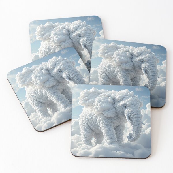 Item preview, Elephant Dreamlike Animals Crafted from Clouds Surreal Sculptures designed and sold by ART ATTACK ZONE.