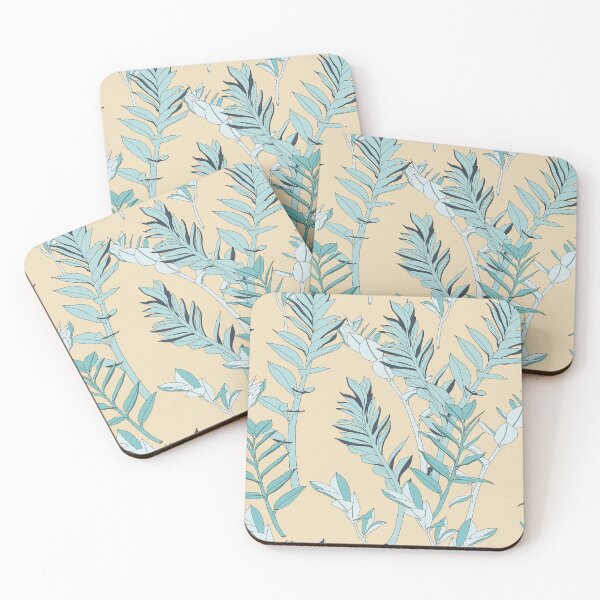 Item preview, Vintage composition colorful tropical zamioculcas leaves. designed and sold by MatyKotiv.