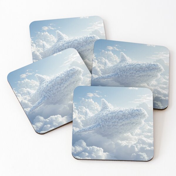 Item preview, Megalodon Dreamlike Animals Crafted from Clouds Surreal Sculptures designed and sold by ART ATTACK ZONE.