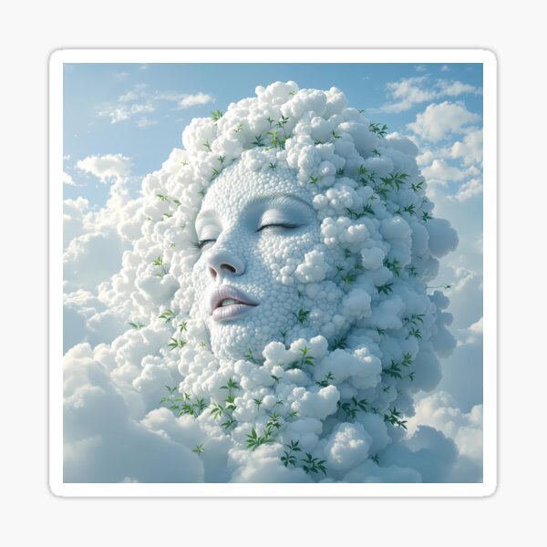 Item preview, Girl Dreamlike Animals Crafted from Clouds Surreal Sculptures designed and sold by ART ATTACK ZONE.