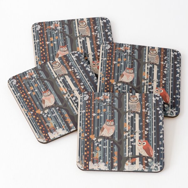 Item preview, Three Wise Owls. Woodland whimsy decorative design. designed and sold by Shoot-The-Moon.