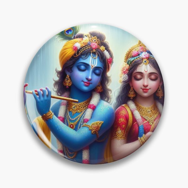 Item preview, Radha Krishna Sitting in Rain in Vrindavan Forest designed and sold by VrindaArts.