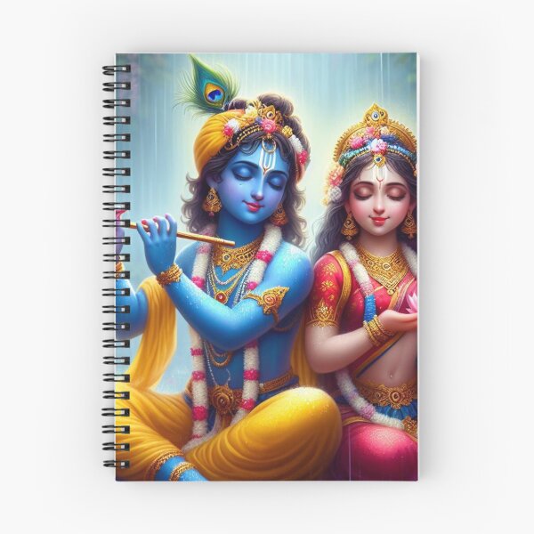Item preview, Radha Krishna Sitting in Rain in Vrindavan Forest designed and sold by VrindaArts.