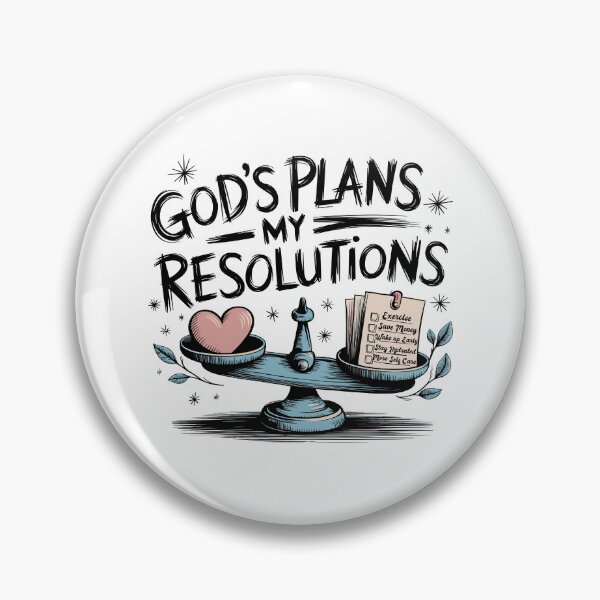 Item preview, God’s Plans My Resolutions | Inspirational Christian Design | Faith-Based Motivational Art designed and sold by HahaHandlesHub.