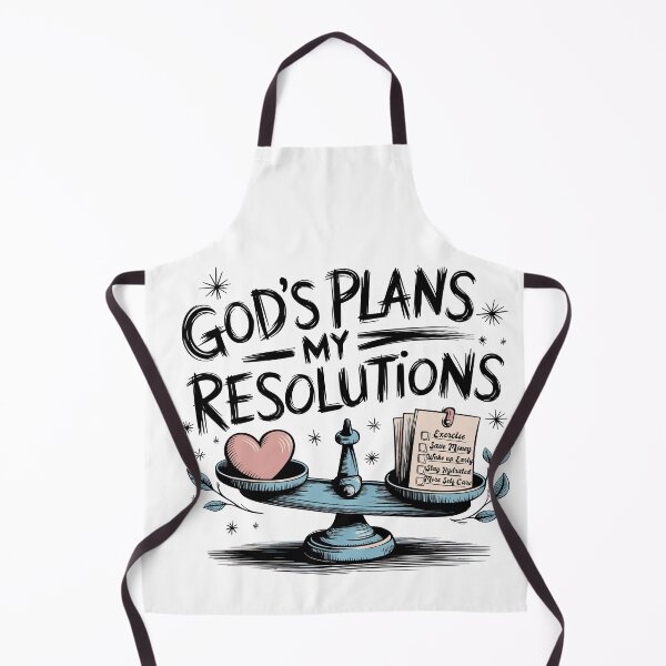 Item preview, God’s Plans My Resolutions | Inspirational Christian Design | Faith-Based Motivational Art designed and sold by HahaHandlesHub.