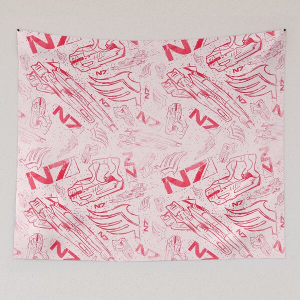 Item preview, Pink Ver Paragon Shepard Pattern Effect Mass Gaming Gamer Sci-Fi Kawaii Girly Cute Solus Tali Shepard designed and sold by SugaredTea.