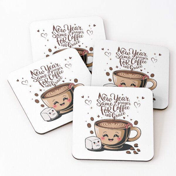 Item preview, New Year Same Prayer for Coffee and Grace | Cute Christian Coffee Design | Whimsical Faith-Based Art designed and sold by HahaHandlesHub.