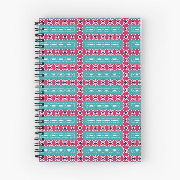 Artikelvorschau, Nahtloses geometrisches Blumenmuster im Retro-Stil – rotes und blaugrünes Design. entworfen und verkauft von Merbuda.