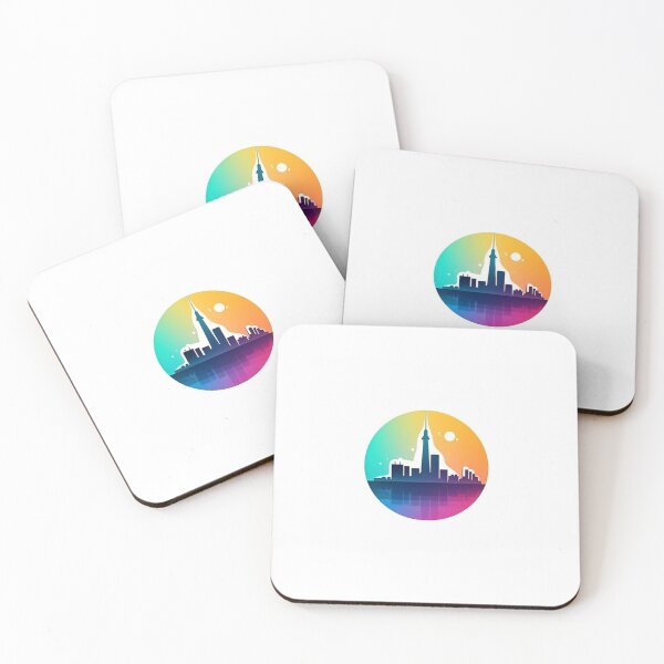Item preview, Modern iconic city logo on white background designed and sold by MiraCleAI.